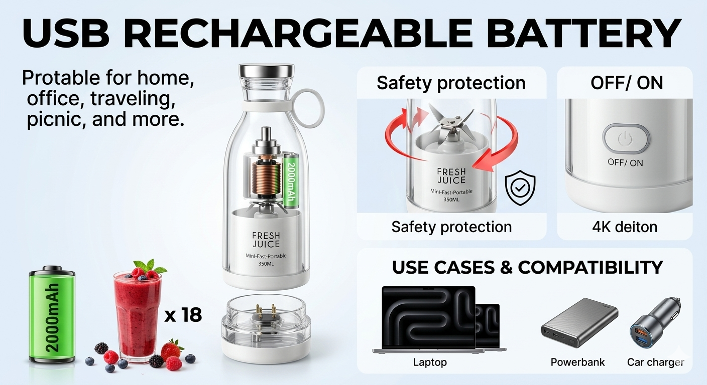Mini Bottle Shape Portable Juicer